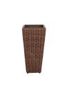 Tall Wicker Outdoor Planter Set - Mocha (2 Pack)