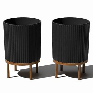 Modern Round Planter with Stand for Patio