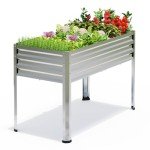 Galvanized Raised Garden Bed with Legs for Patio