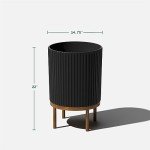 Modern Round Planter with Stand for Patio