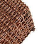 Tall Wicker Outdoor Planter Set - Mocha (2 Pack)
