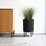 Modern Round Planter with Stand for Patio