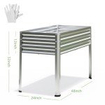 Galvanized Raised Garden Bed with Legs for Patio