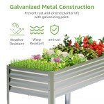 Galvanized Raised Garden Bed with Legs for Patio