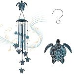 Sea Turtle Wind Chime with 4 Aluminum Tubes