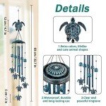 Sea Turtle Wind Chime with 4 Aluminum Tubes