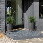 Modern Round Planter with Stand for Patio