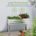 Galvanized Raised Garden Bed with Legs for Patio