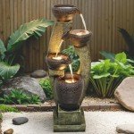 Naturefalls Modern 40" Outdoor Fountain with LED Light