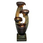 Naturefalls Modern 40" Outdoor Fountain with LED Light