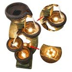 Naturefalls Modern 40" Outdoor Fountain with LED Light