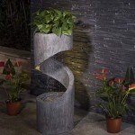 Outdoor LED Light Tiered Water Fountain