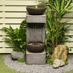 Bumilgar Outdoor Waterfall Fountain with Lights