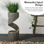 Outdoor LED Light Tiered Water Fountain