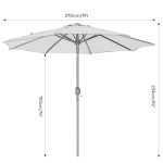 9ft LED Garden Parasol Umbrella for Patio