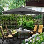 9ft LED Garden Parasol Umbrella for Patio