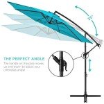 10ft Offset Patio Umbrella with Easy Tilt - Sky Blue