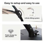 12 FT Curvy Cantilever Patio Umbrella with Base