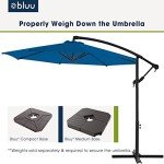 Royal Blue 10ft Offset Patio Umbrella with Tilt