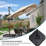 Beige 8ft Square Cantilever Patio Umbrella