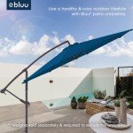 Royal Blue 10ft Offset Patio Umbrella with Tilt