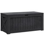 Flamaker 120 Gallon Waterproof Resin Deck Box