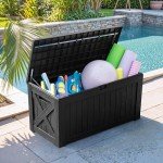 Flamaker 120 Gallon Waterproof Resin Deck Box