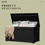 Flamaker 120 Gallon Waterproof Resin Deck Box