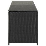 Spacious Black Rattan Patio Storage Box