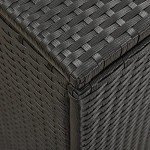 Spacious Black Rattan Patio Storage Box