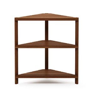 Furinno Tioman Hardwood Patio Corner Shelf - Teak