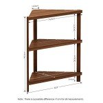 Furinno Tioman Hardwood Patio Corner Shelf - Teak