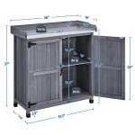 Yaheetech Outdoor Potting Bench with Storage