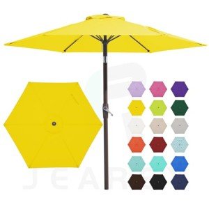 7.5FT Yellow Patio Umbrella with Tilt & Crank