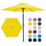 7.5FT Yellow Patio Umbrella with Tilt & Crank