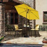 7.5FT Yellow Patio Umbrella with Tilt & Crank