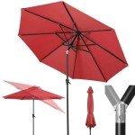 Rust Red 9ft Patio Umbrella with Tilt & Crank