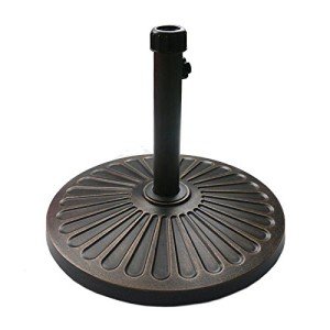 Heavy-Duty 18" Round Bronze Umbrella Base