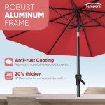 Rust Red 9ft Patio Umbrella with Tilt & Crank
