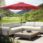 Rust Red 9ft Patio Umbrella with Tilt & Crank