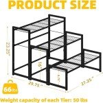 3-Tier Waterproof Metal Plant Stand - Black