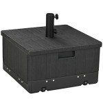 Outsunny 3-in-1 Umbrella Base and Planter Table