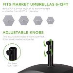 Heavy Duty Fillable Mobile Umbrella Base with Wheels