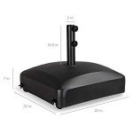 Heavy Duty Fillable Mobile Umbrella Base with Wheels