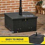 Outsunny 3-in-1 Umbrella Base and Planter Table
