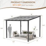 VONZOY 10' x 10' Hardtop Patio Gazebo