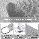 Light Grey Outdoor Sun Shade Sail 12'x16