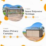 YOLENY 10'x13' Hardtop Outdoor Gazebo with Curtains