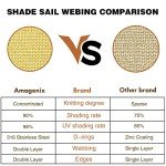 Light Grey Outdoor Sun Shade Sail 12'x16