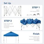 PHI VILLA 10'x10' Outdoor Pop-Up Canopy Tent